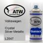 Preview: Volkswagen, Crystal Silver Metallic, L2047: 400ml Sprühdose, von ATW Autoteile West.